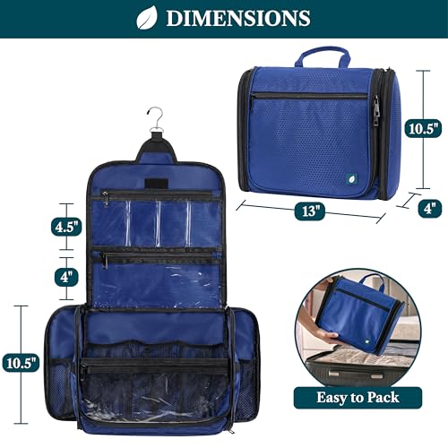 Large Hanging Toiletry Bag for Men (Blue / Large)