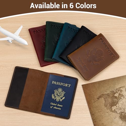 Premium Leather Passport Holder Covers (Brown)