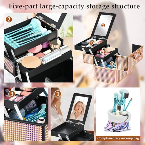 Makeup Case Organizer (Colorful Pink)