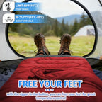 Camping Sleeping Bag (50-80°F Everyday 3 Season - Red)