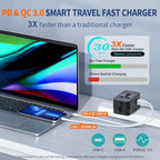 Universal Travel Adapter USB C (Black)