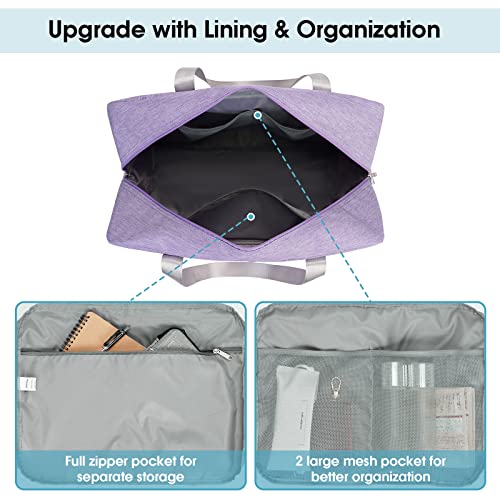Small Carry On Bag For Spirit Airlines Personal Item Bag 18x14x8 Foldable Travel Duffel Bag Underseat Carry on Luggage for Women and Men 25L (Purple / 25L)