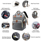 Diaper Bag with Changing Station (Grey)