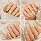 Beetles Lime Green Glitter Gel Nail Polish (H - Velvet Green | Pistachio Frappe)