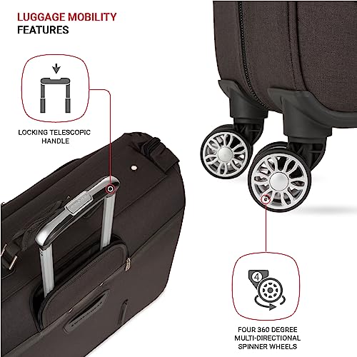 7895 Premium Garment Bag with Spinner Wheels (24 inch Spinner / Heather Grey)