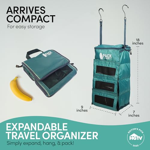 Hanging Luggage Organizer (Small (Carry-On) / Mesh Green)