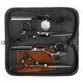 6.89 inch Hair Cutting Scissors Set With Thinning Knife (Black)