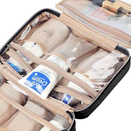 Travel Toiletry Bag for women (Medium / Black)