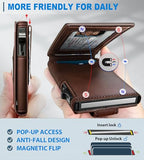 Airtag Wallet for Men Money Clip 9 (Brown083)