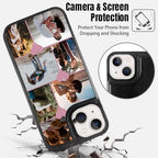 Custom Wallet Phone Case for iPhone 15 (Black-E / iPhone 15)