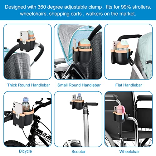 Stroller Cup Holder with Phone Holder (Mix Pink)