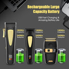 Hair Clippers for Men Cordless Hair Trimmer Electric Shavers for Men Set (Black-1)