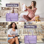 Travel Bag Weekender Bags for Women (8-Light Purple / 40L-Large)