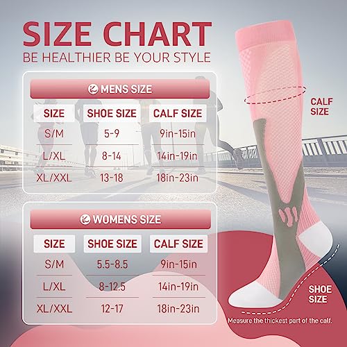 Compression Socks 4 Paris for Women & Men 20 (S/M / 01 Blue| White| Green| Pink)
