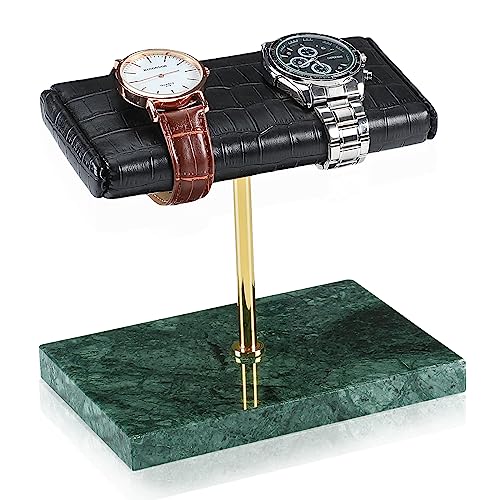Watch stand watch display stand watch holder watch Handcrafted watch holder (green/glod/croco)