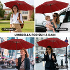 Inverted Umbrella for Rain (Wine / 46 Inch)