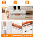 PC Hardside Carry On Luggage (A8-Ivory Tangerine (zipperless closure) / 20.8")