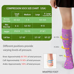 Viscose Made from Bamboo Compression Socks for Pregnant Women 20 (Large / 4 Pair-flower)