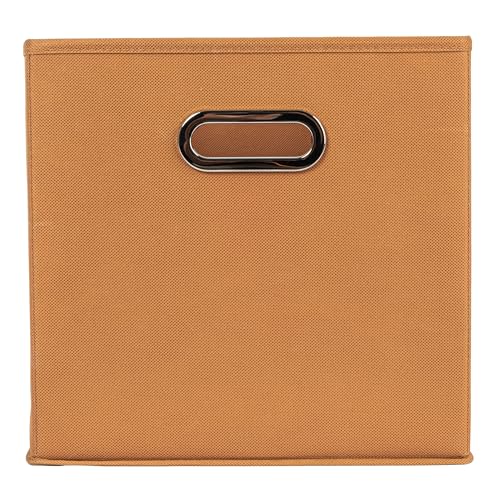 Fabric Storage Bins 6 Piece Set (Terracotta / 11” L x 11” W x 11” H)