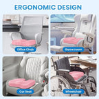 Seat Cushion Memory Foam Office Chair Cushion (X-Large / Pink)