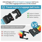 Heavy Duty Luggage Straps with TSA Lock (Blue)