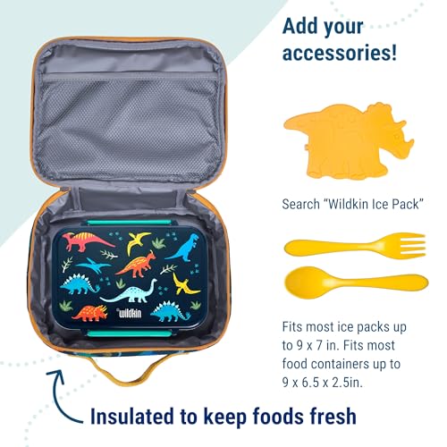 Kids Insulated Lunch Box (9.75 x 7 x 3.25 inches / Jurassic Dinosaurs)