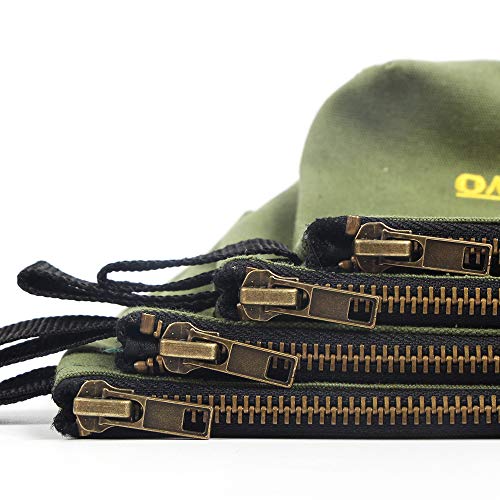 Premium Canvas Tool Pouch Zipper Bag (12.75 inch / Army Green)