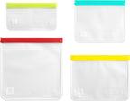 12 Pack Variety Reusable Food Storage Bags, Food Grade Silicone PEVA Material - Image 3