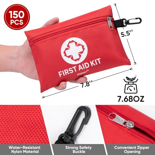 150 Pcs Mini Travel First Aid Kit for Travel (150PCS)