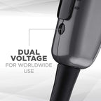 Conair Travel Hair Dryer with Dual Voltage,1875W Compact Blow Dryer with Folding Handle,Gray,(Pack of 4)