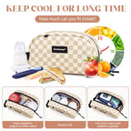 Small Cooler Bag (Khaki-Checkered)