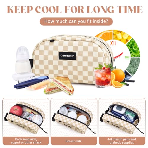 Small Cooler Bag (Khaki-Checkered)