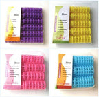 Kamay's Jumbo Hair Rollers Comb Curlers Clips Styling Rollers Hair Curls Wave Style Hairdressing Curlers Tools (Plastic Styling 36mm 1 1/2" 6PCS Random Clolor)