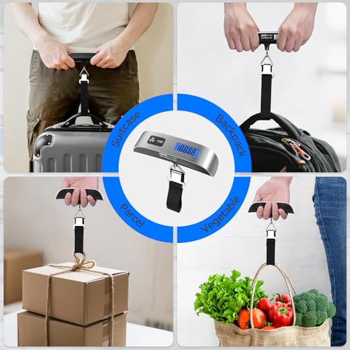 Luggage Scale Dr.meter Travel Essentials Luggage Weight Scale Backlight LCD (1 * Silver)
