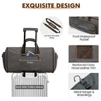 Carry On Garment Bag for Travel Convertible Garment Duffle Bag Suit Bags for Men Women Travel 2 in 1 Hanging Suitcase Business Travel Bag with Toiletry Bag (50l / Grey)