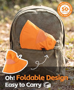 UPF50+Mens Womens Sun Hat Wide Brim Fishing Hat Packable UV Protection Gardening Beach Hat Orange (One Size / Orange)