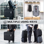 Garment Bags for Travel Carry On Garment Bag for Hanging Clothes (Black)