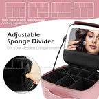 Travel Makeup Bag Cosmetic Bag Makeup Organizer Bag with Lighted Mirror (Phosphor / Woven)