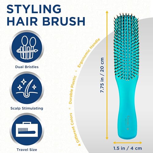 Gentle Blue Neon Full Size Hair Brush (Large / Blue)