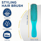 Gentle Blue Neon Full Size Hair Brush (Large / Blue)