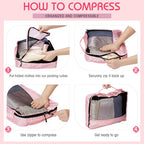 Packing Cubes for Suitcase Large Organizer Bags (Pink / Small)