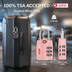 Open Alert TSA Approved Luggage Locks (Pink 2PK)