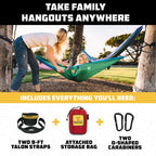 Kids Hammock Small Camping Hammock (Blue & Orange / Kids)