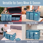 4 Pack Heavy Duty Moving Bags (4 Pack / Classic Navy Stripe)