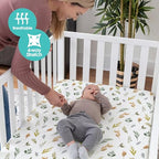Baby Fitted Crib Sheets (Rose & Foliage / 52X28 Inch)