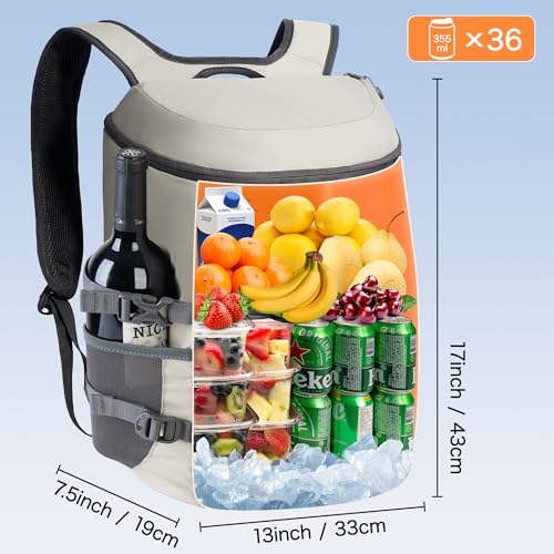 Backpack Cooler (2025-Light Gray-36Cans / 36 Cans)