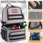 Tactical Double Deck Cooler Backpack for Men (Gray / Large)