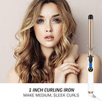 1 Inch Curling Iron Extra Long Barrel for Long Hair (1 inch)