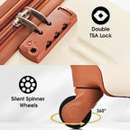 Luggage set 13 Piece 16 20 24 28 IN Hardside Suitcase with Bags (Luggage Set With Bags / White and Brown(13 piece))