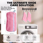 Laundry Shoe Bags for Washing Machine (Pink-2Pcs)